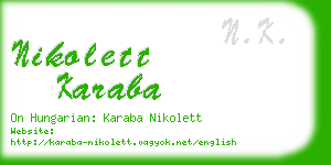 nikolett karaba business card